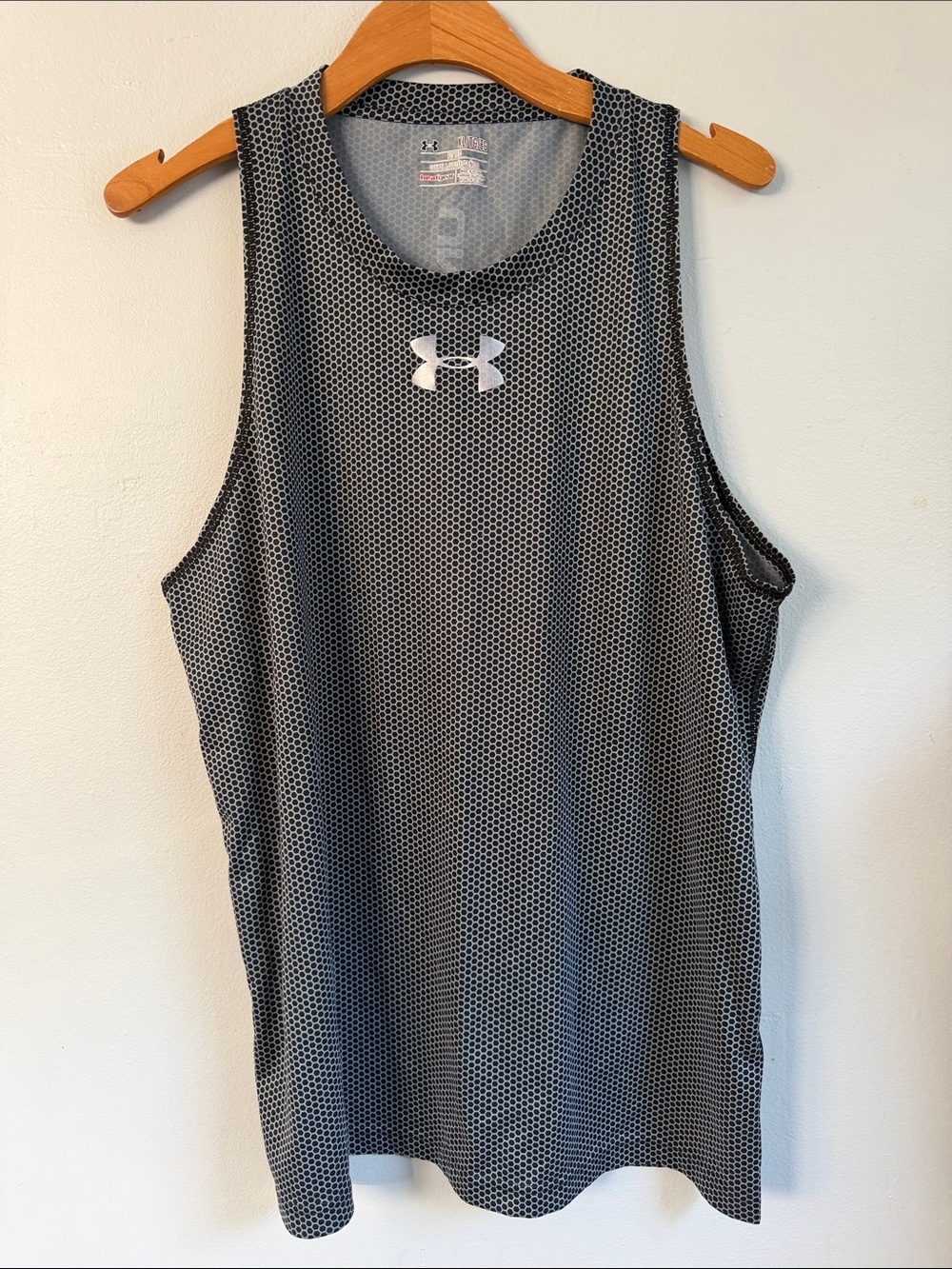 Under Armour Black and White Performance Mesh Tank Top